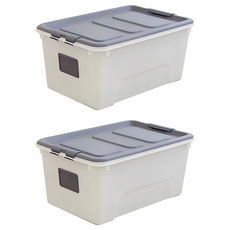 리빙숲 스퀘어 리빙박스, 그레이, 2개