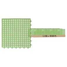 升級版浴室防滑止滑地墊 無吸盤 12片, 草綠色, 1組