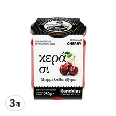 캔딜라스 과일잼 체리, 230g, 3개