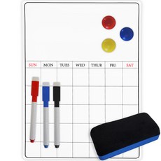 엘엘리빙 냉장고 자석 달력 보드 + 마카펜3p + 지우개 + 자석 세트, pet필름