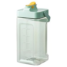 KIYODO 平放密封冷水壺, 綠色, 3.5L, 1個