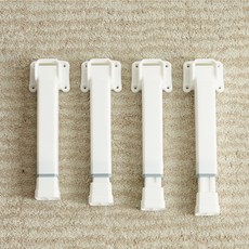 Joeunworld PVC折疊式增高桌腳 4入, 白色, 4個