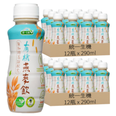 統一生機 有機燕麥飲, 290ml, 24瓶
