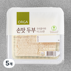 ORGA 고소한 손맛 두부, 300g, 5개