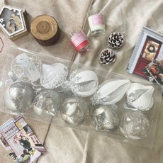 auTinG 聖誕樹球型裝飾組, 透明, 1組