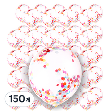 五彩紙屑氣球圓形紙彩虹氣球, 混色, 150個