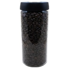 유N아이 유리 진공 밀폐 용기 1800ml, 투명(용기), 블랙(캡), 1개