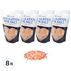 喜馬拉雅粗顆粒粉紅鹽, 500g, 8個
