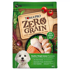 TOMA-PRO 優格 室內犬用 低活動量體重管理配方 零穀小顆粒乾糧，富含五種蔬果, 優質蛋白, 腸益菌和益生菌, 雞肉, 2.5kg, 1袋