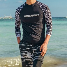 VENDIS 斑馬紋長袖防曬泳衣 C246+斑馬紋內搭短褲 A116