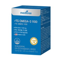 meditree rTG Omega-3 1100膠囊, 60顆, 1盒