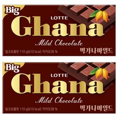 가나 빅 마일드 초콜릿, 110g, 2개