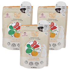 Puffy Paw 派特芙德 成齡犬 低溫慢烘健康糧 小顆粒 ,牛肉山藥佐鮮蔬,300g,3包