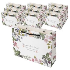 Lead Home 可愛的花卉塗層購物袋支架, 混色, 10個