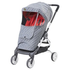 MomNest Stomom Scoot防風防寒推車雨罩, 黑灰色