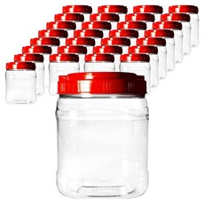 사각 대광구 과실주병 + 적색캡 12형, 35개, 2L