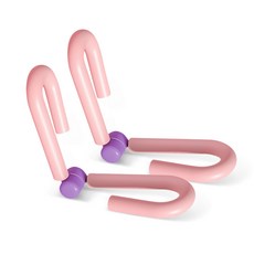 롱런해빗 입문용 허벅지 내전근 엉덩이 케겔 운동기구 2p, LH_002, 핑크