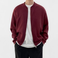 羅紋立領針織拉鍊衫 T2941