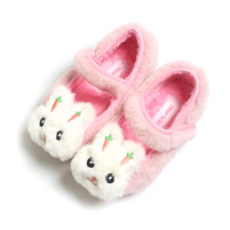 FROM'BEBE 女童Shany兔子貂絨毛LED平底鞋