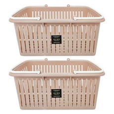 GINI 多功能野餐方形提籃 3141 XS(29.5 x 15.5 x 14.7cm) 180g 4L 香頌粉 1個, 2個