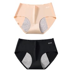 arua 아루아 여성용 티 안나는 누디 심리스 위생 팬티 2종 세트