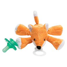 nookums 寶寶可愛造型搖鈴安撫奶嘴玩偶 柔軟舒適, 1歲以上, 小狐狸, 1個