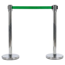 組裝一般型不鏽鋼帶擋桿 銀色桿+綠色帶子組, 2套, 銀色 + 綠色