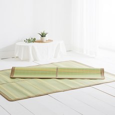 La Pomme 輕量竹蓆墊 2入, 橄欖綠