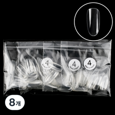 Lvia 橢圓形美甲片 4號 50p, 透明, 8個