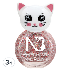 엔비베베 냥냥이 유아 매니큐어, 18 블링스타, 3개