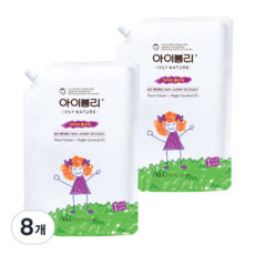 아이블리네이처 유아 세제 티아레 플라워향, 8개, 1.2L