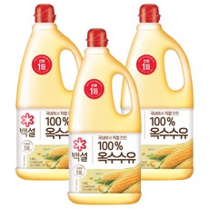 백설 옥수수유, 1.8L, 3개