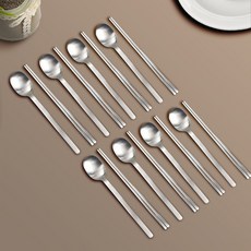 윌리브 국산 304스텐 드고아 수저세트, 매트실버, 숟가락 8p + 젓가락 8p, 1세트