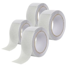 MAME 樓梯 玄關 浴室 研磨石 防滑 強力黏著膠帶 5M 白色, 4個