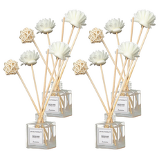 Beautiful Life Fragrance 花漾系列 精油擴香瓶 經典款, 4瓶, 50ml, 茉莉