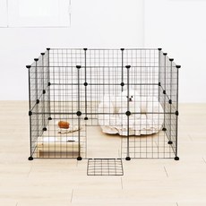 PET CHOICE 狗圍欄 24p + 鐵絲網門套組, 單色