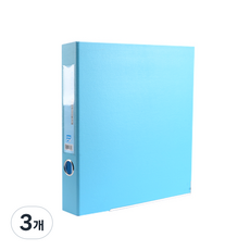 Alpha 環保合成紙D型環活頁夾 A4 3孔 3公分, 藍色, 3個