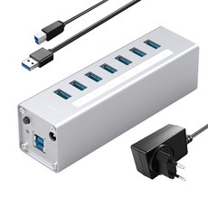 ORICO 奧睿科 USB 7埠集線器 A3H7, 銀色