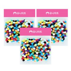 Uniart 絨毛球 20mm, 混合顏色, 3個