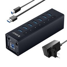 ORICO 奧睿科 USB 7埠集線器 A3H7, 黑色