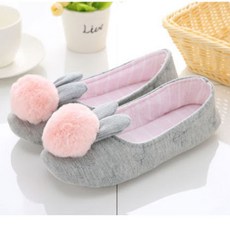Hongdaesunhuisyap 兔子耳朵襪套型室內拖鞋 714, 灰色, 1個