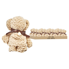 小熊造型毛巾+提袋 10入, 咖啡色, 50個