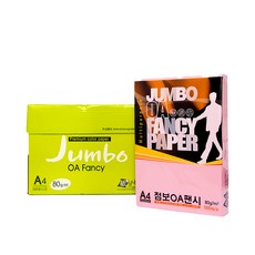 두성 종이 OA팬시페이퍼점보 80g, 500매, A4