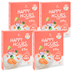 HAPPY HOURS 寶寶粥 - 滿分鮮魚, 6個月以上嬰幼兒適用, 無添加人工香料、調味料、防腐劑, 滿分鮮鮭魚, 300g, 4盒