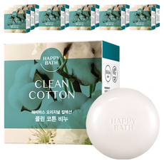 해피바스 오리지널 컬렉션 목욕비누 클린코튼향, 90g, 12개입