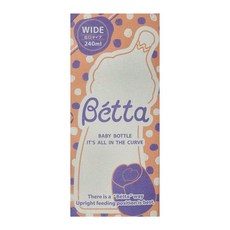 Betta PPSU 寬口奶瓶 Brain WS2, 240ml, 紫色, 1個