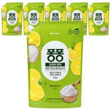 퐁퐁 프레시파워 레몬 식초 앤 베이킹소다, 6개, 1.25L