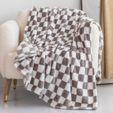 라젠다 체크 벨벳 극세사 담요