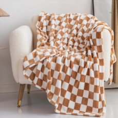 라젠다 체크 벨벳 극세사 담요