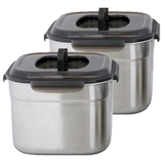 퀸센스 에리카 스텐밀폐용기, 2개, 6L